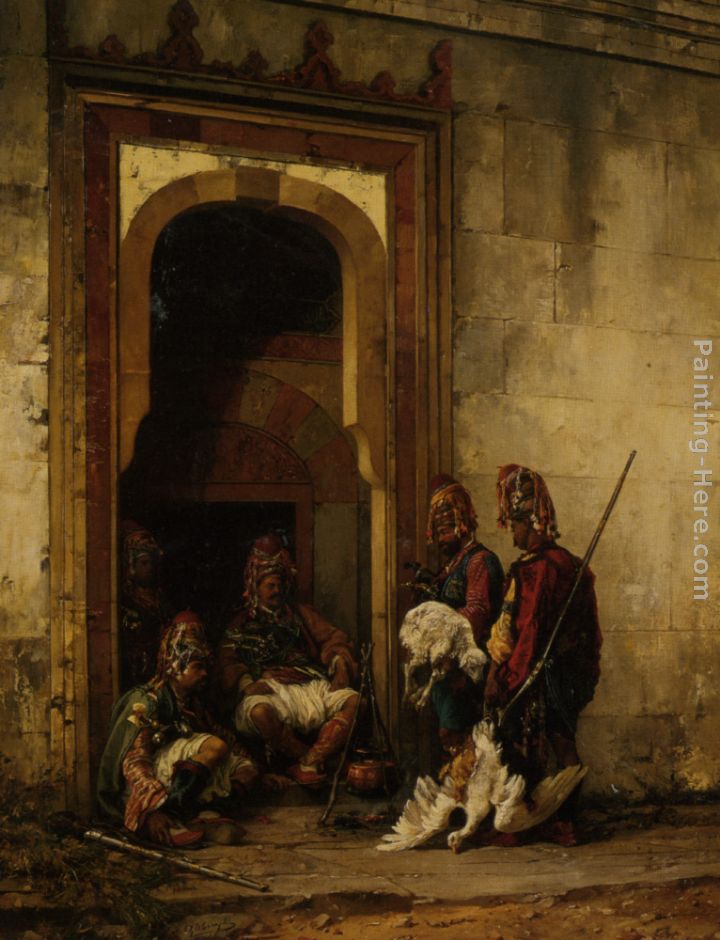 Stanislaus von Chlebowski Bazouks in a Doorway